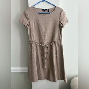 Thoery ivory linen dress